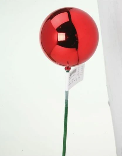 3.25" Vacuum Plate Shiny Ball Ornament Stake - Image 3