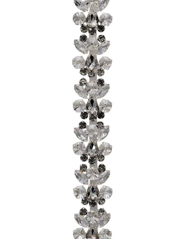 36” Crystal Chain With Hooks, Clear