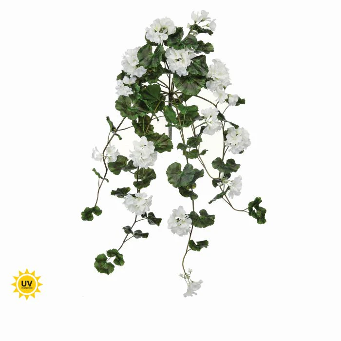 36” Uv Natural Touch Summer Hanging Geranium Plant - Image 4