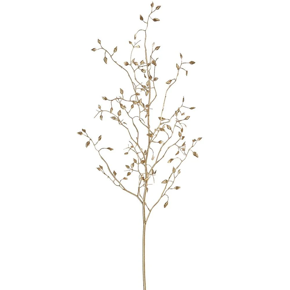 38" Metallic Mini Leaf Spray Gold