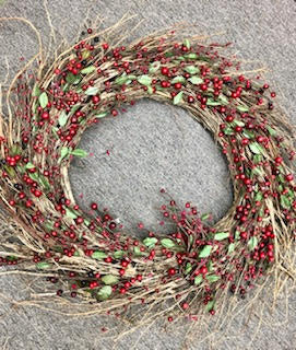 38" Red Berry Wreath