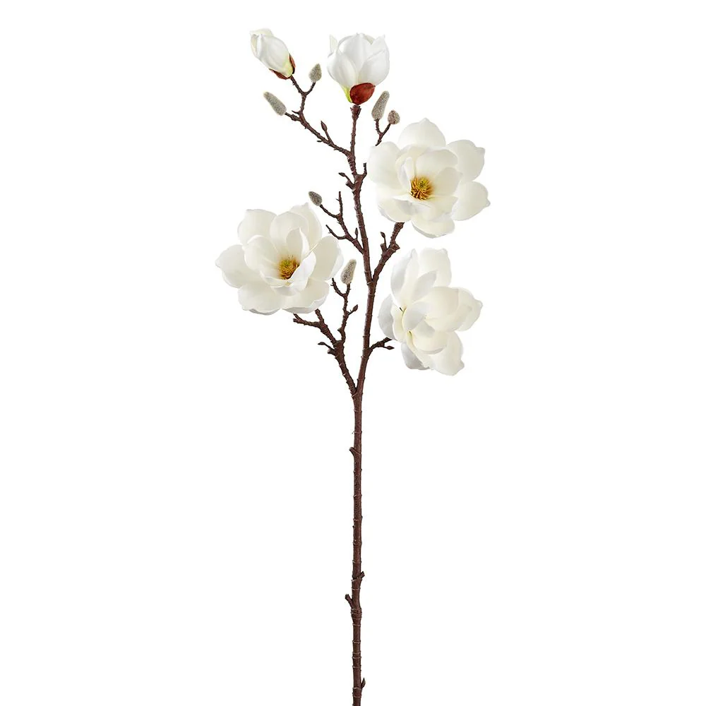 39 Inch Magnolia Spray  White