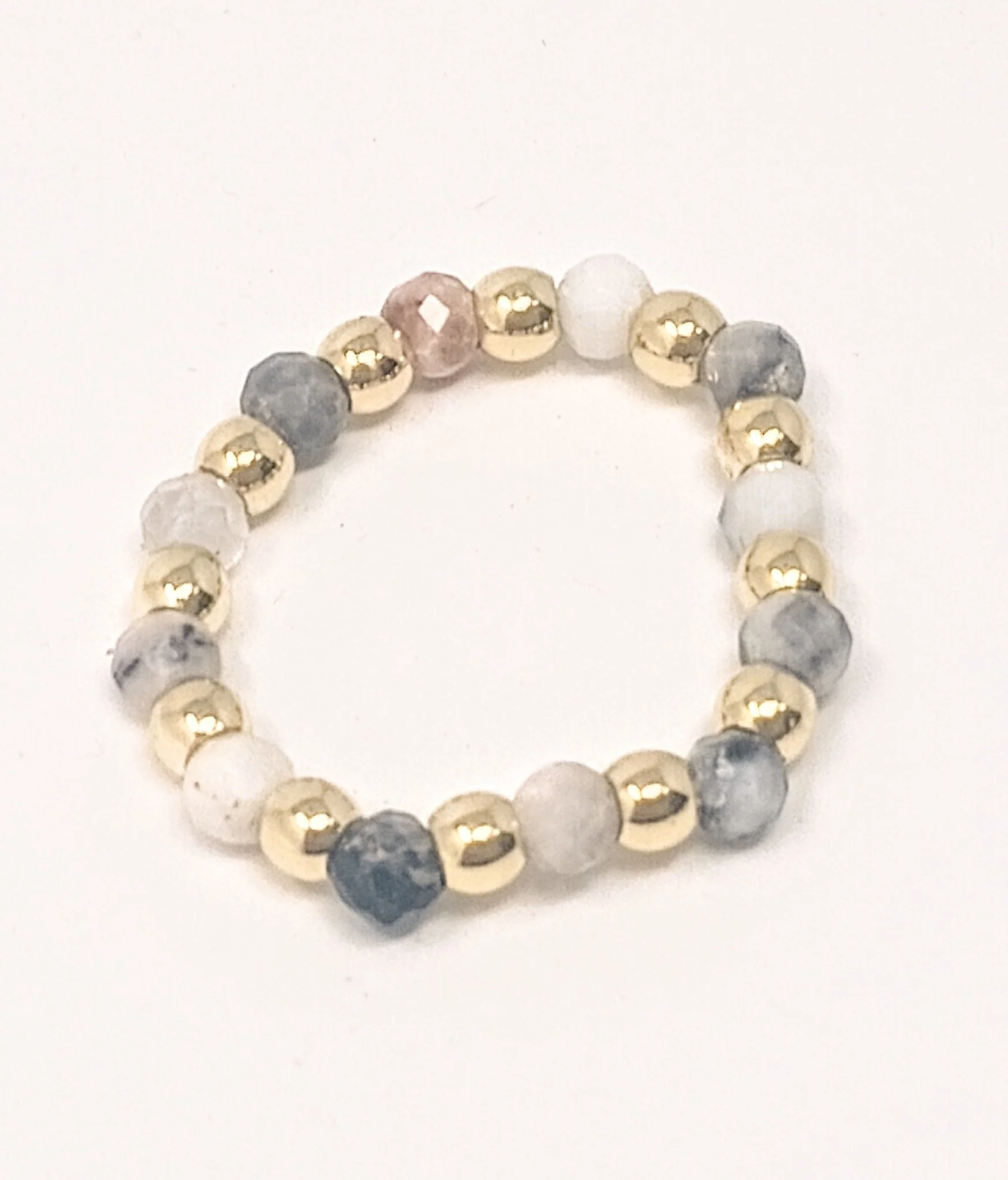 3mm H2O Resistant Gold Ball With Semi-Precious Stones - Image 3