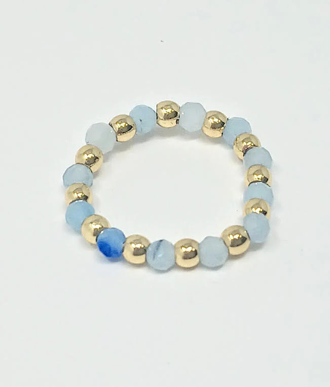 3mm H2O Resistant Gold Ball With Semi-Precious Stones - Image 5