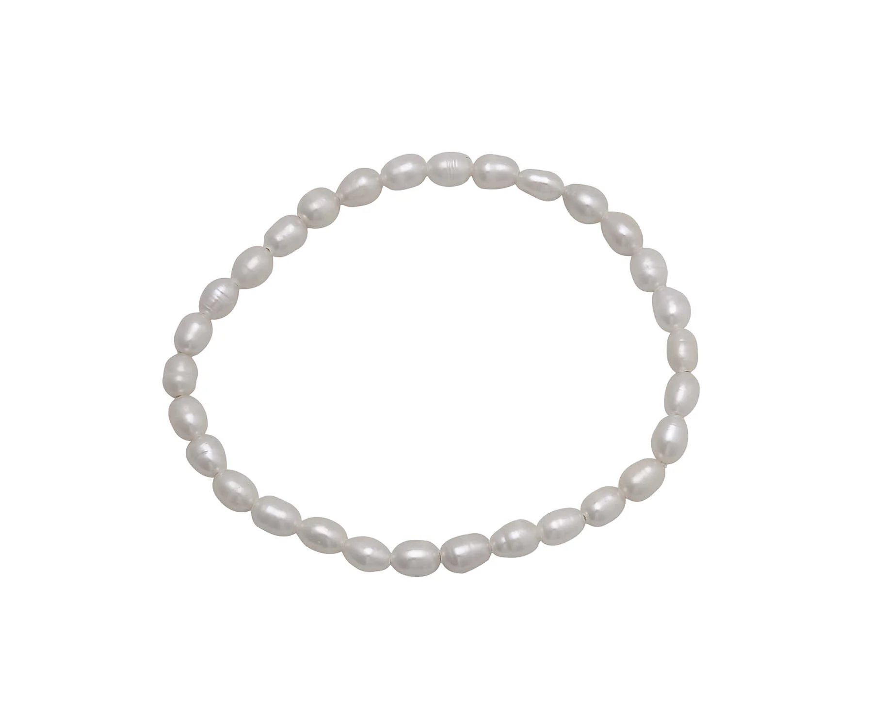 4/5MM Rice Pearl Roll on Bracelet