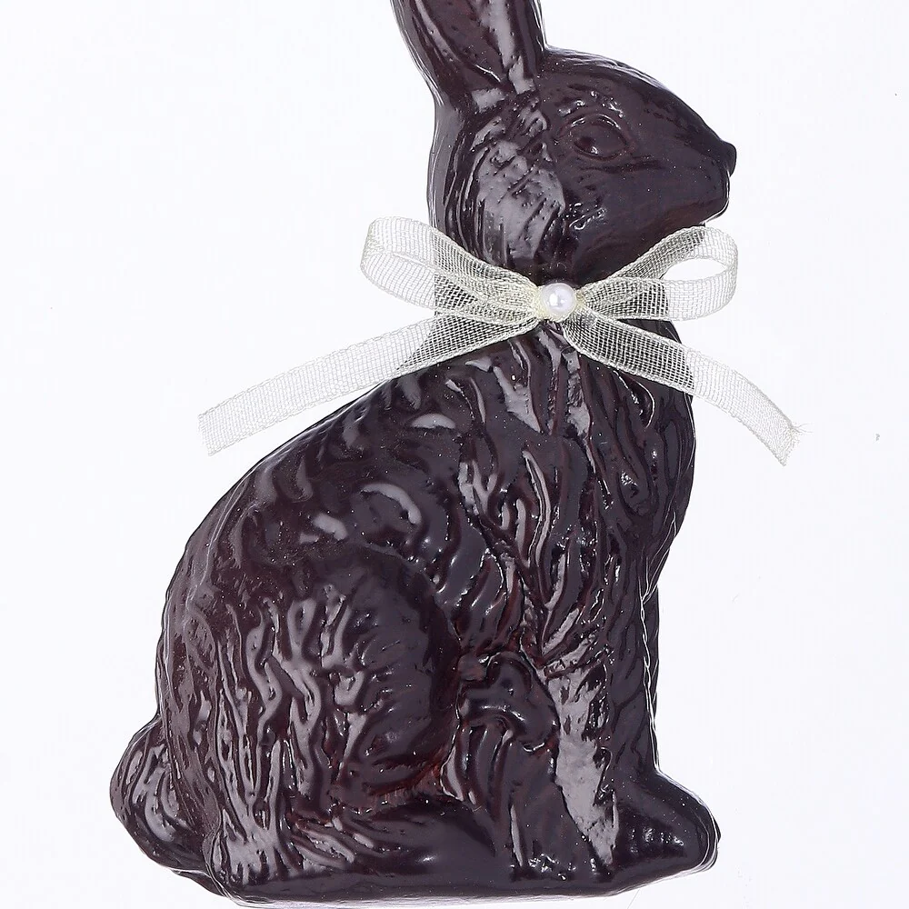 4" Glass Chocolate Bunny Ornament - Sold Individually - Image 2