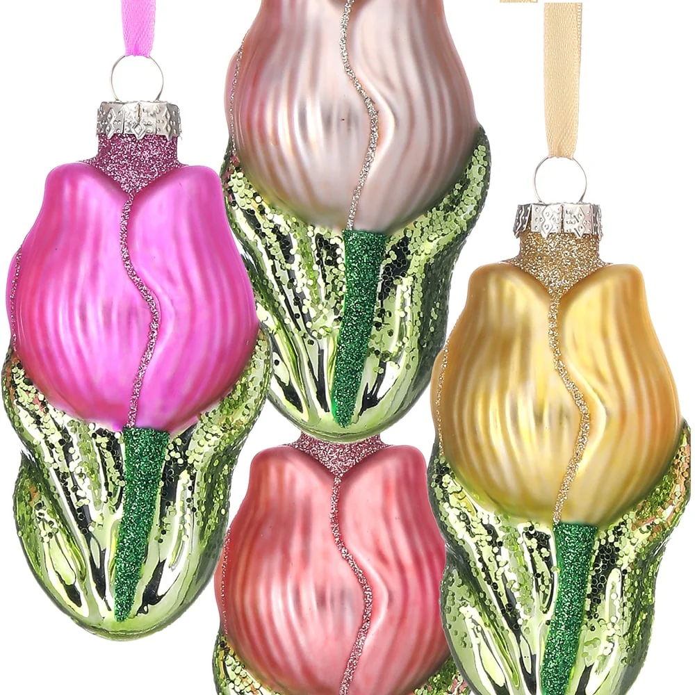 4" Glass Tulip OrnamentĀ - Sold Individually - Image 2