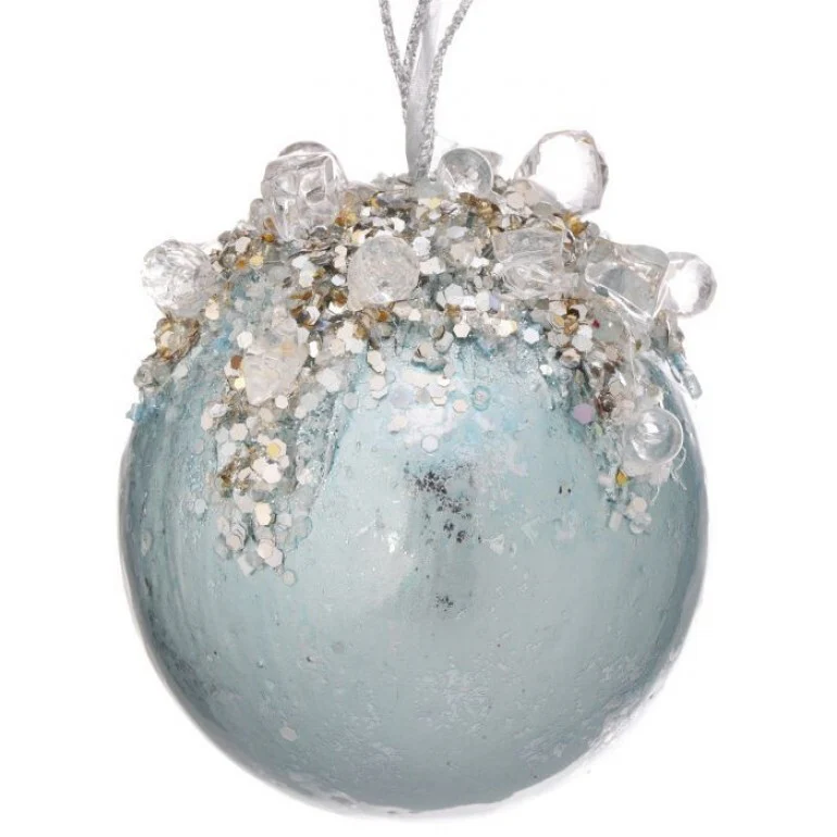 4" Heavy Jeweled Ball Ornament - Image 10