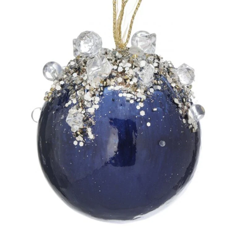 4" Heavy Jeweled Ball Ornament - Image 8