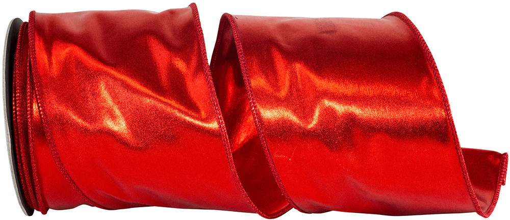 4 Inch Mirror Fantasy Metallic Deluxe Two Sided Wired Edge Ribbon