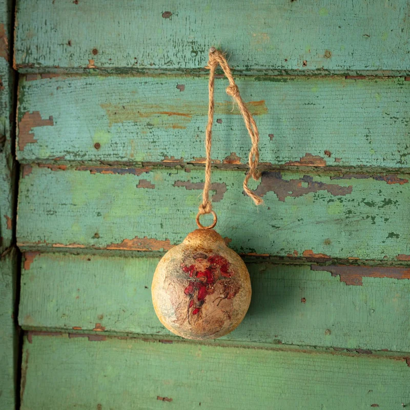 4" Metal Ball Ornament