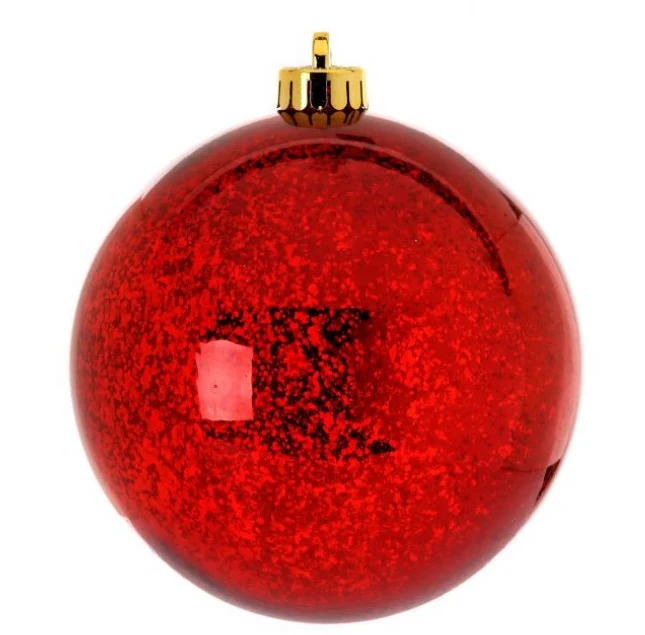 4" Vacuum Plate Mercury Ball Ornament Set of 4