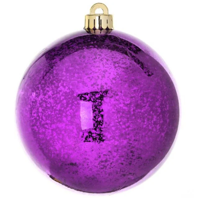 4" Vacuum Plate Mercury Ball Ornament Set of 4 - Image 5
