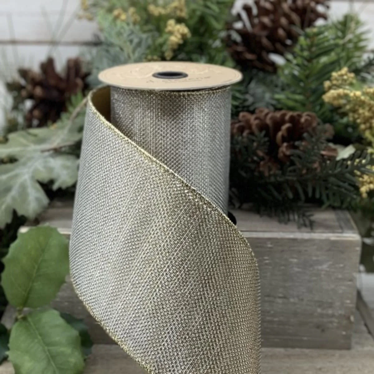 4" x 10 Lame Micro Dot - Gold/Silver