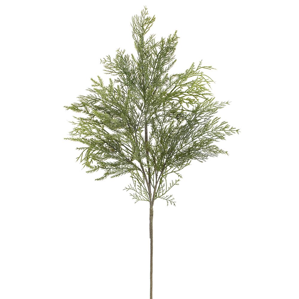40" Glittered Ultra Deluxe Mixed Cedar Spray Green