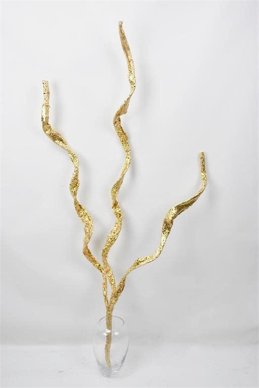 41” Curly Spray, Gold