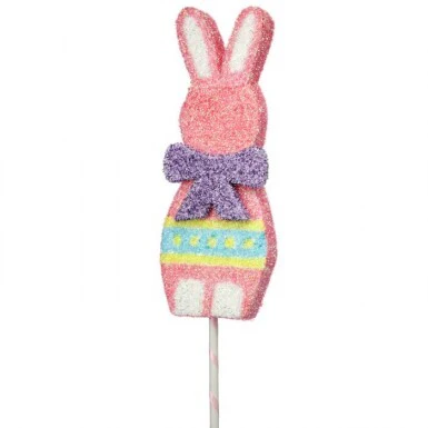 41" Styro/Glitter Bunny Rabbit on Stick