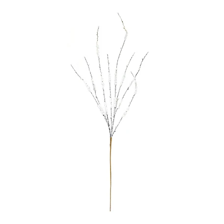 43"H Snowy Tinsel Branch