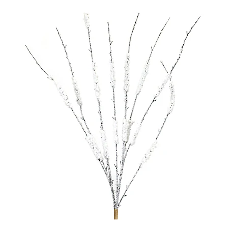 43"H Snowy Tinsel Branch - Image 2