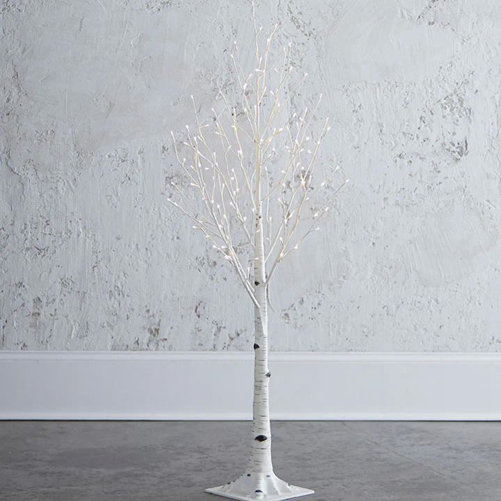 4.5' Lighted Birch Tree - Image 2
