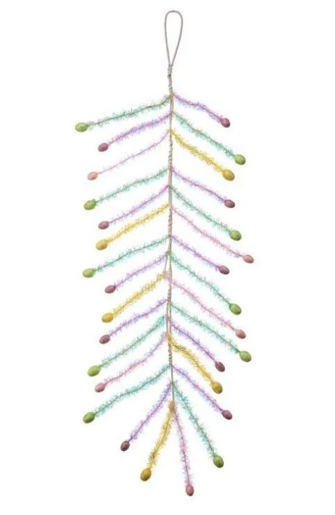 48” Mixed Easter Egg Tinsel Garland