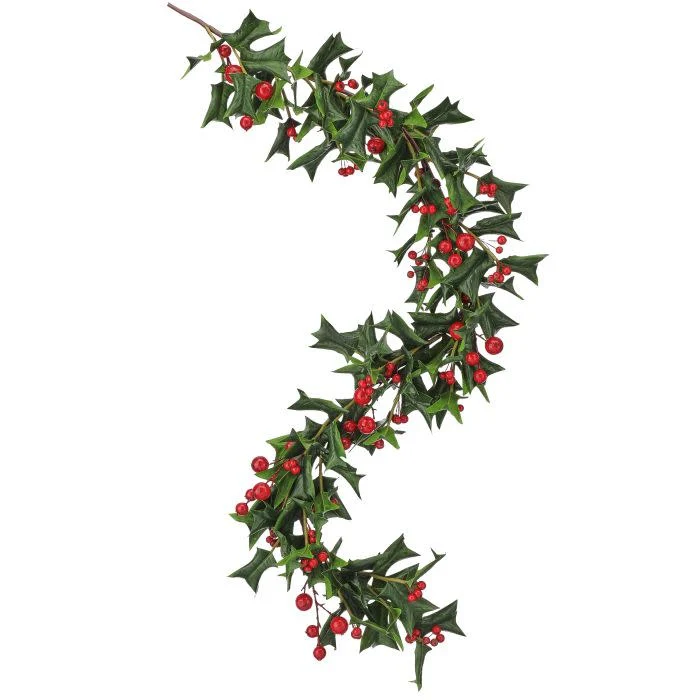 48" Pacific Northwest Holly with Berry Garland