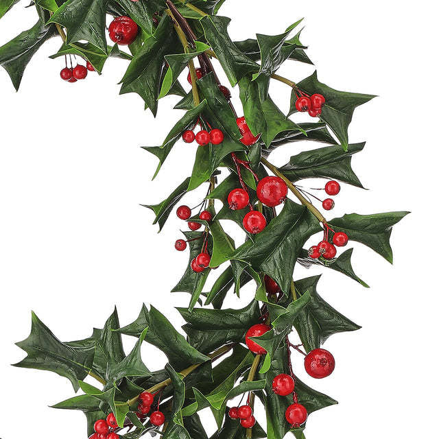 48" Pacific Northwest Holly with Berry Garland - Image 3