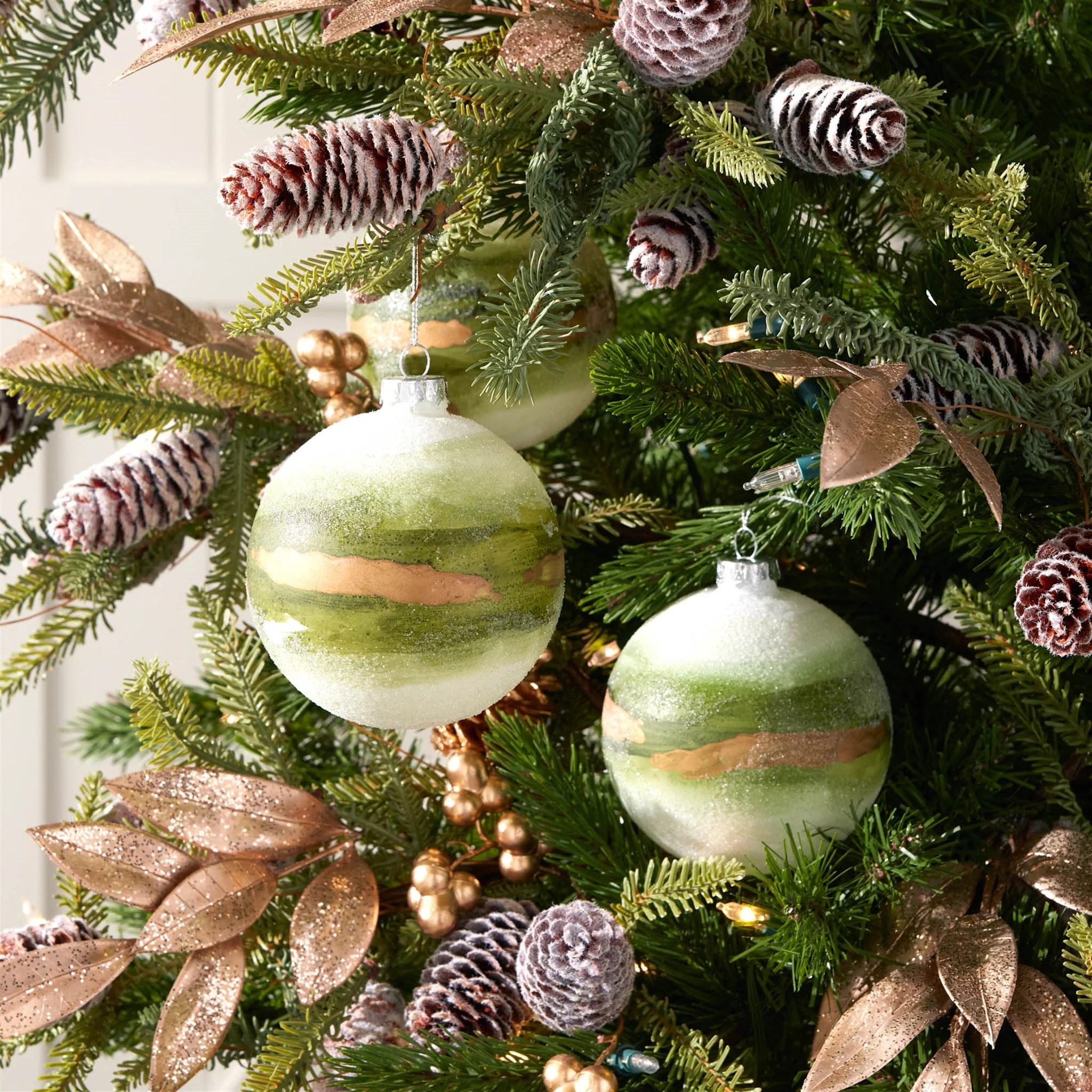 4”D  Ball Ornament Glass - Image 2