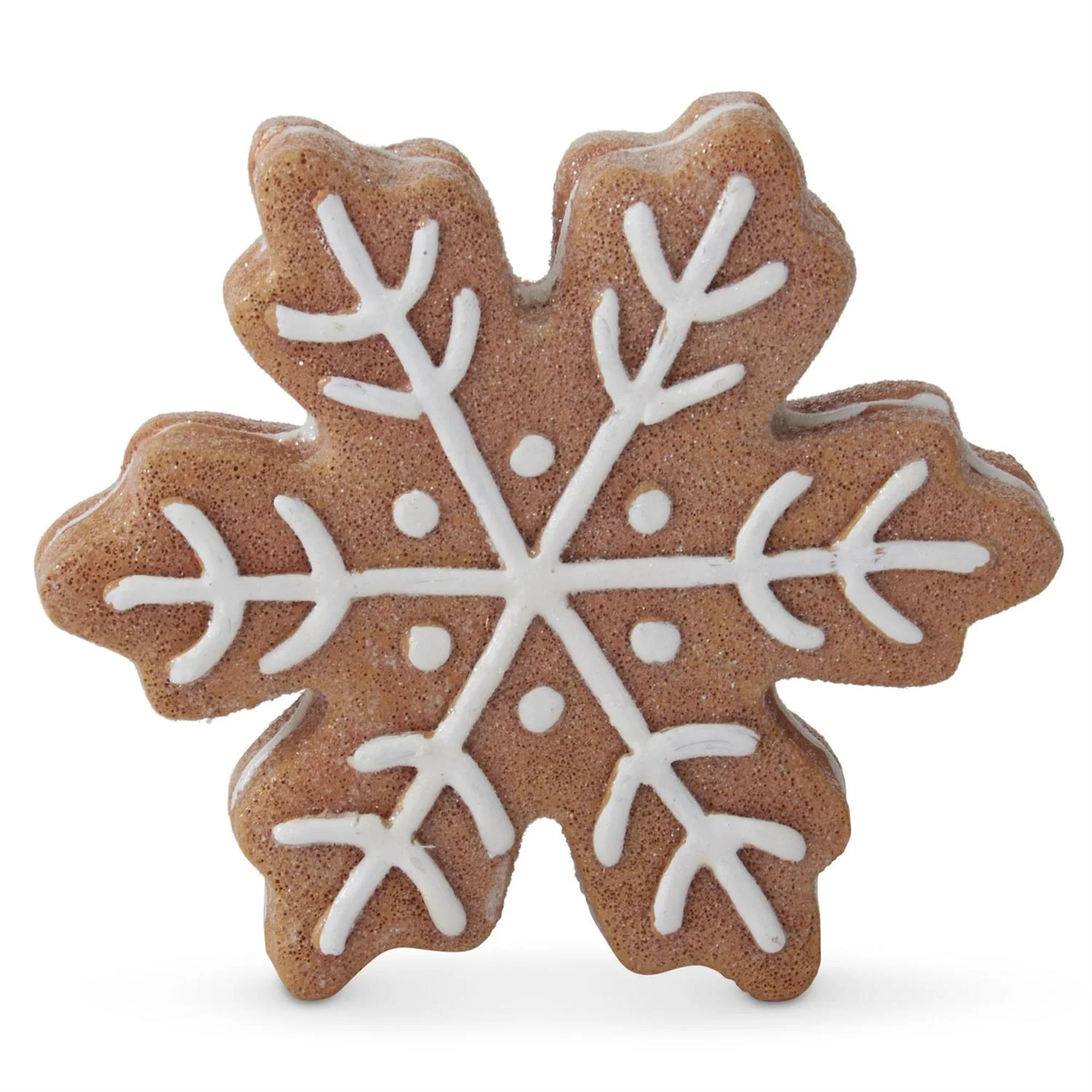 5 Inch Resin Gingerbread Snowflakes w/White Icing Outline - Sold Individually - Image 2