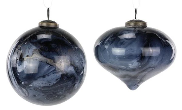 5" Marble Glass Ornament