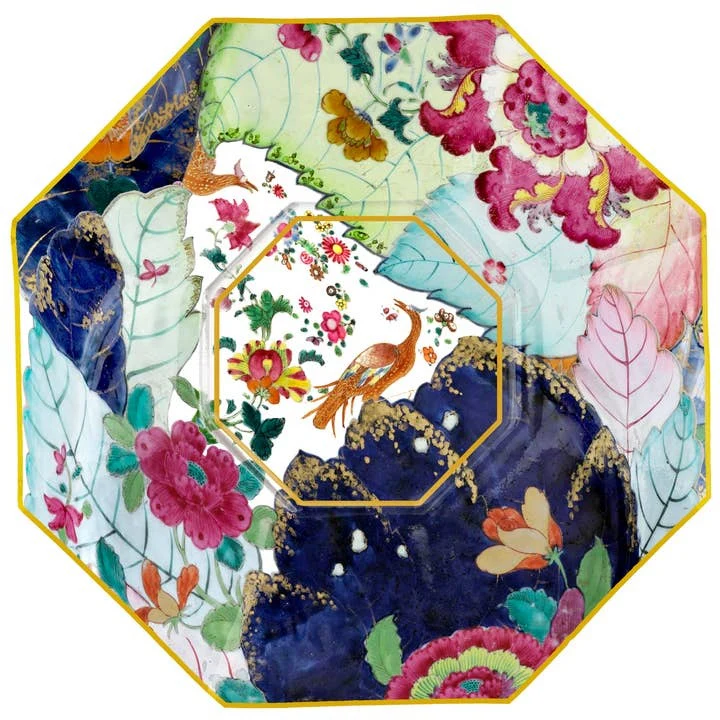 5" Octagonal Decoupage Glass Plate - Image 5