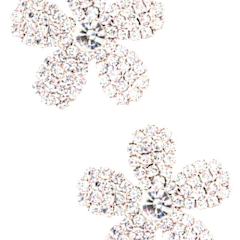 5 Petal Rhinestone Earrings
