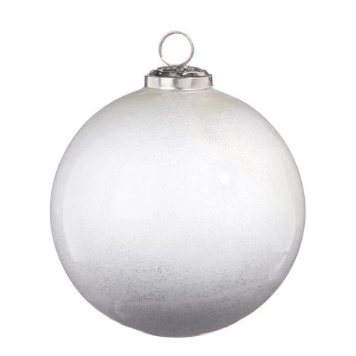 5" White Snow Ball Ornament
