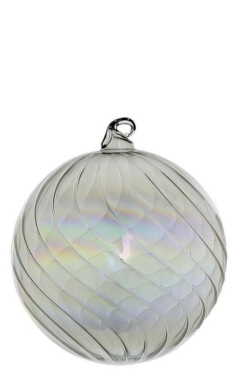 5.9" Swirl Glass Ball Ornament