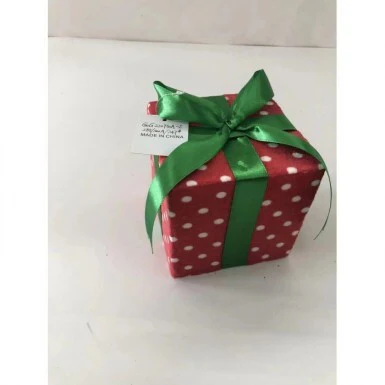 5"Polka Dot Gift Box Ornament - Image 4