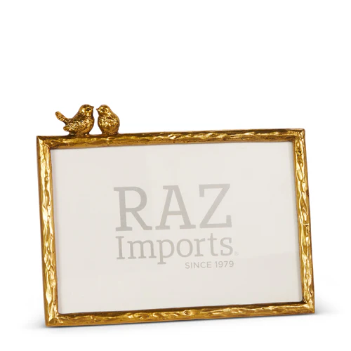 6.25” Rectangle Gold Bird Picture Frame