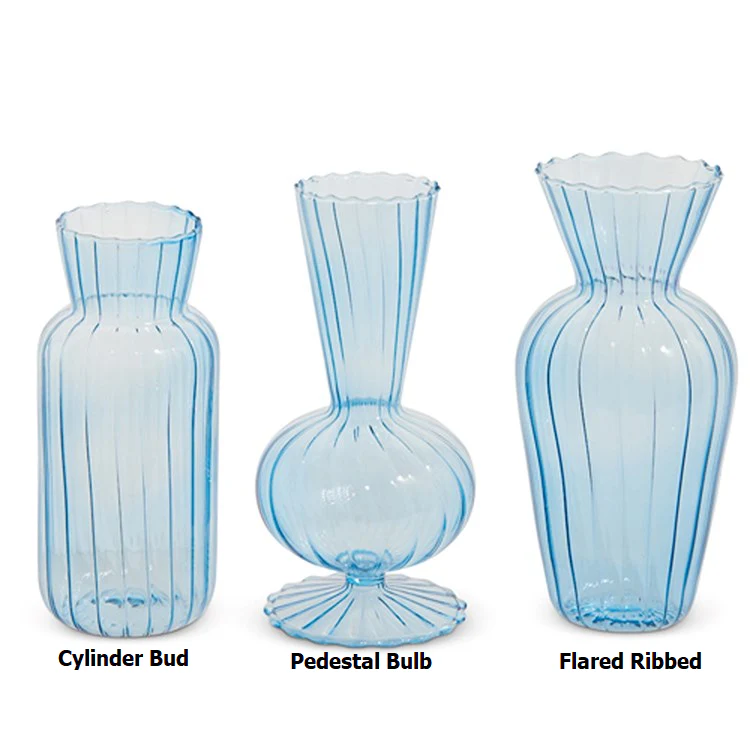 6” Blue Vases - Sold Individually