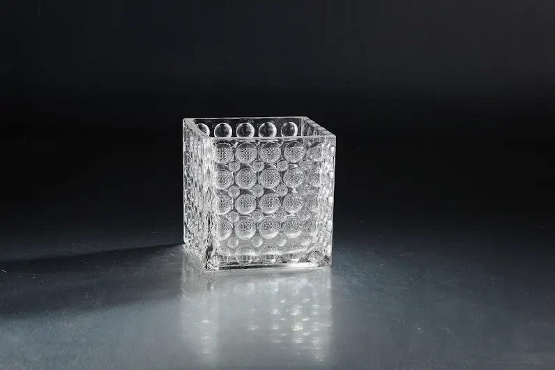 6" Clear Glass Vase