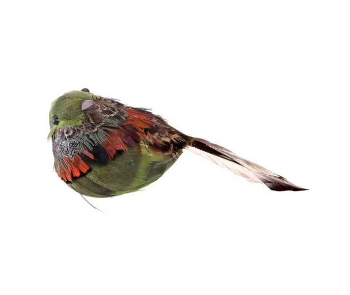 6" Feather Aspen Bird Ornament - Image 2