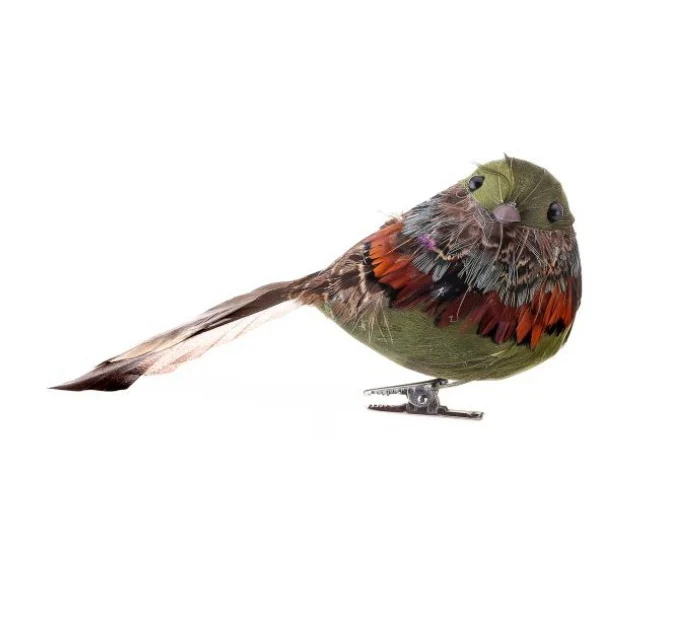 6" Feather Aspen Bird Ornament - Image 3