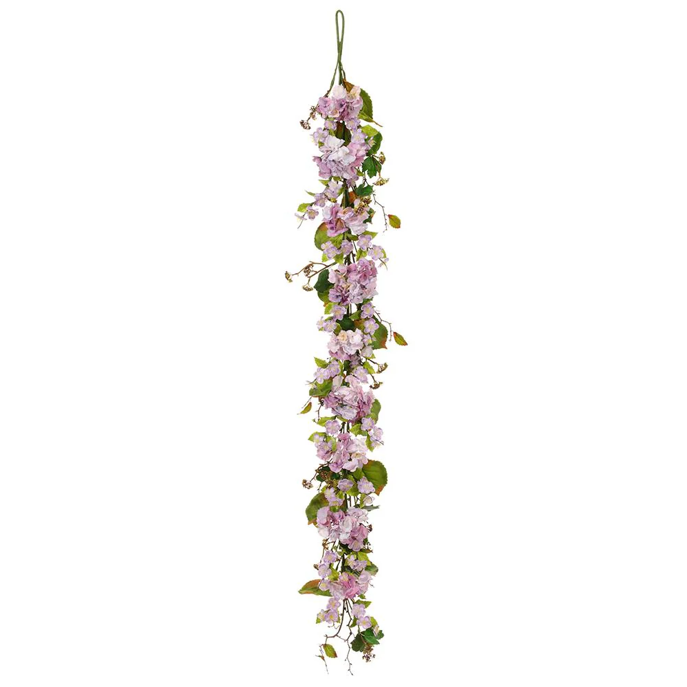 6' Hydrangea/Blossom Garland - Image 2