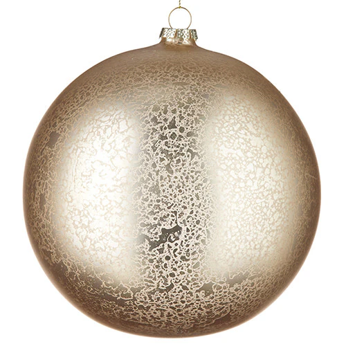6" Mercury Textured Champagne Ball Ornament