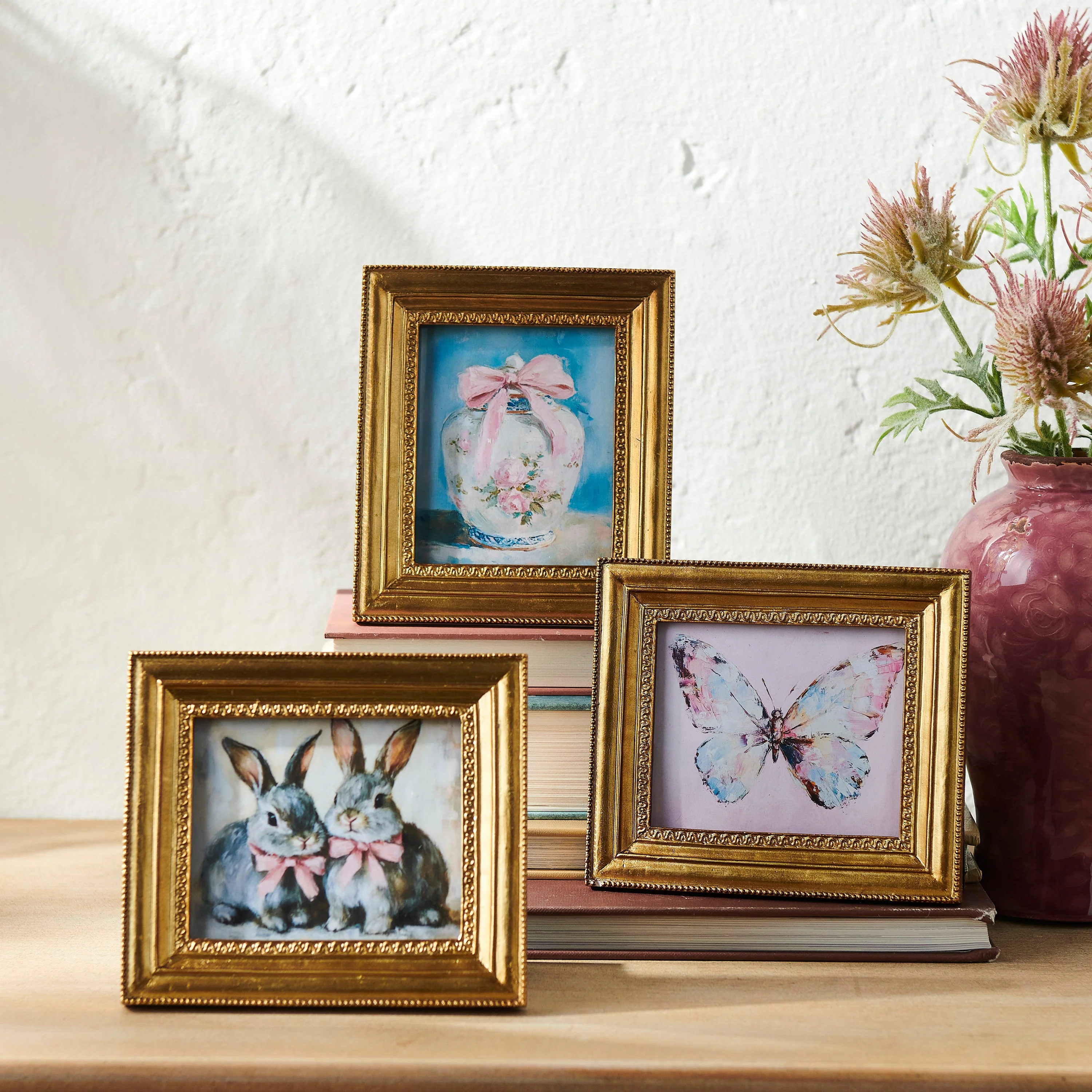 6" Pastel Springtime Framed Art - Sold Individually - Image 2