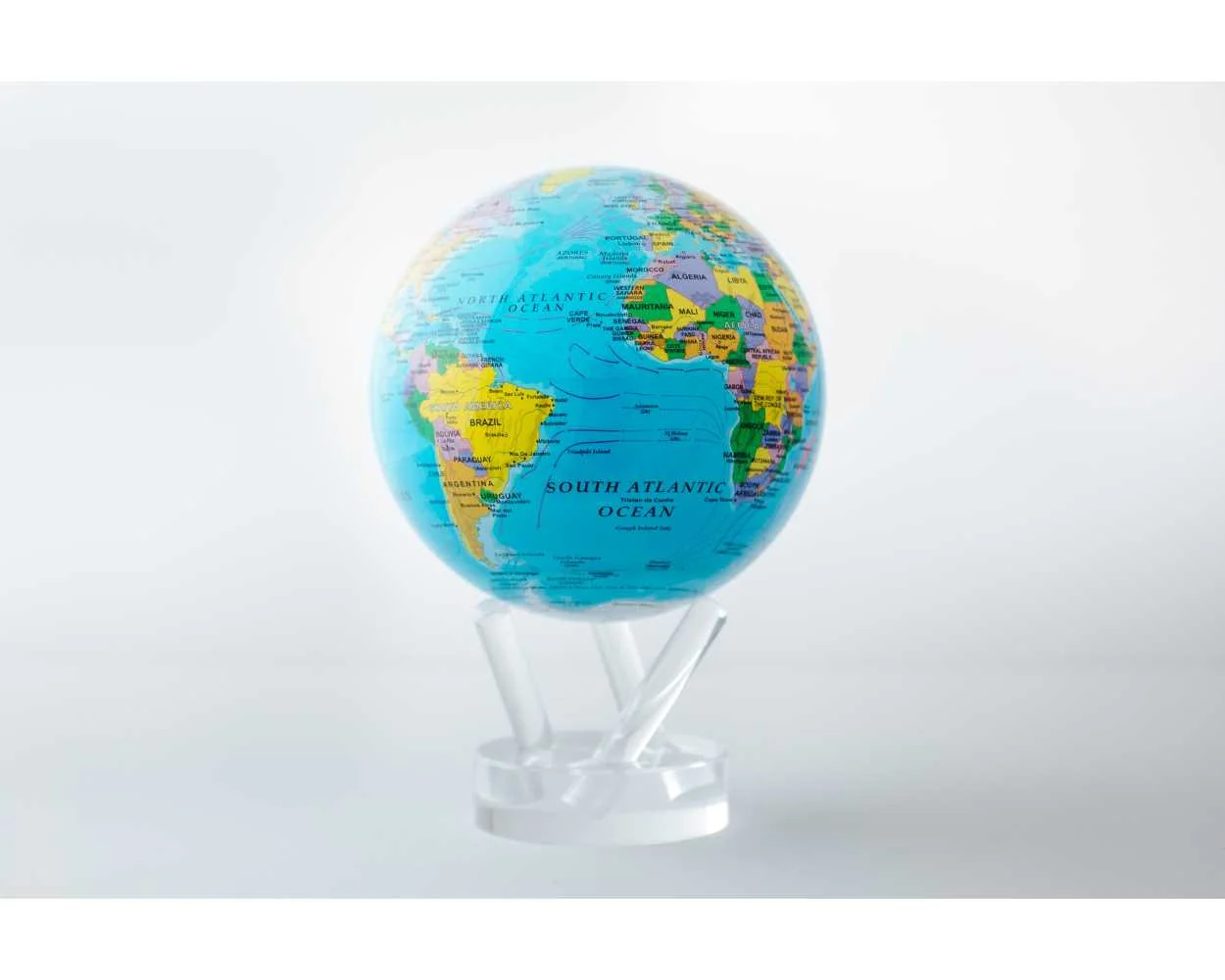 6" Political Map Blue w/ Base - Image 2