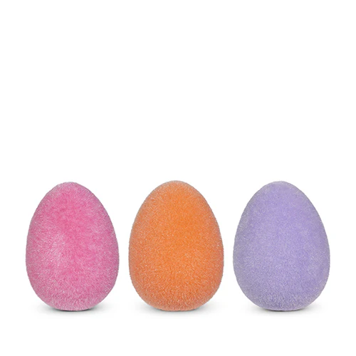 6" Sherbet Flocked Egg