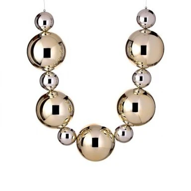 60” 200MM & 100MM Vacuum Plated Ball Garland - Image 4