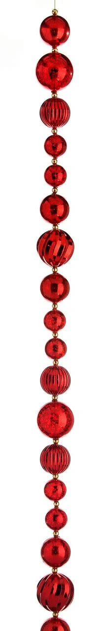 60" Vacuum Plate Mercury Ball Ornament Garland - Image 2