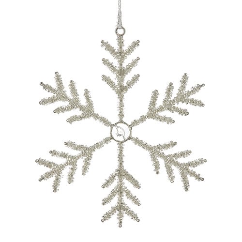 6.75" Beaded Snowflake Ornament