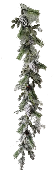 6Ft Frosted Pine Pinecone Garland