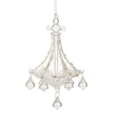 7” Glass Chandelier Ornament